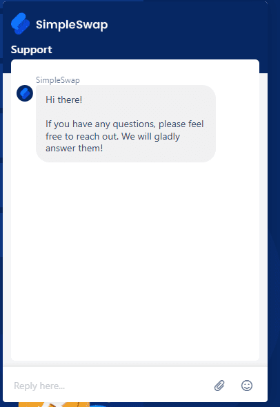 SimpleSwap Customer Support