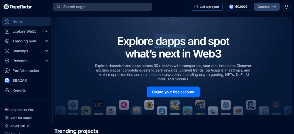 DappRadar (dApp Discovery)